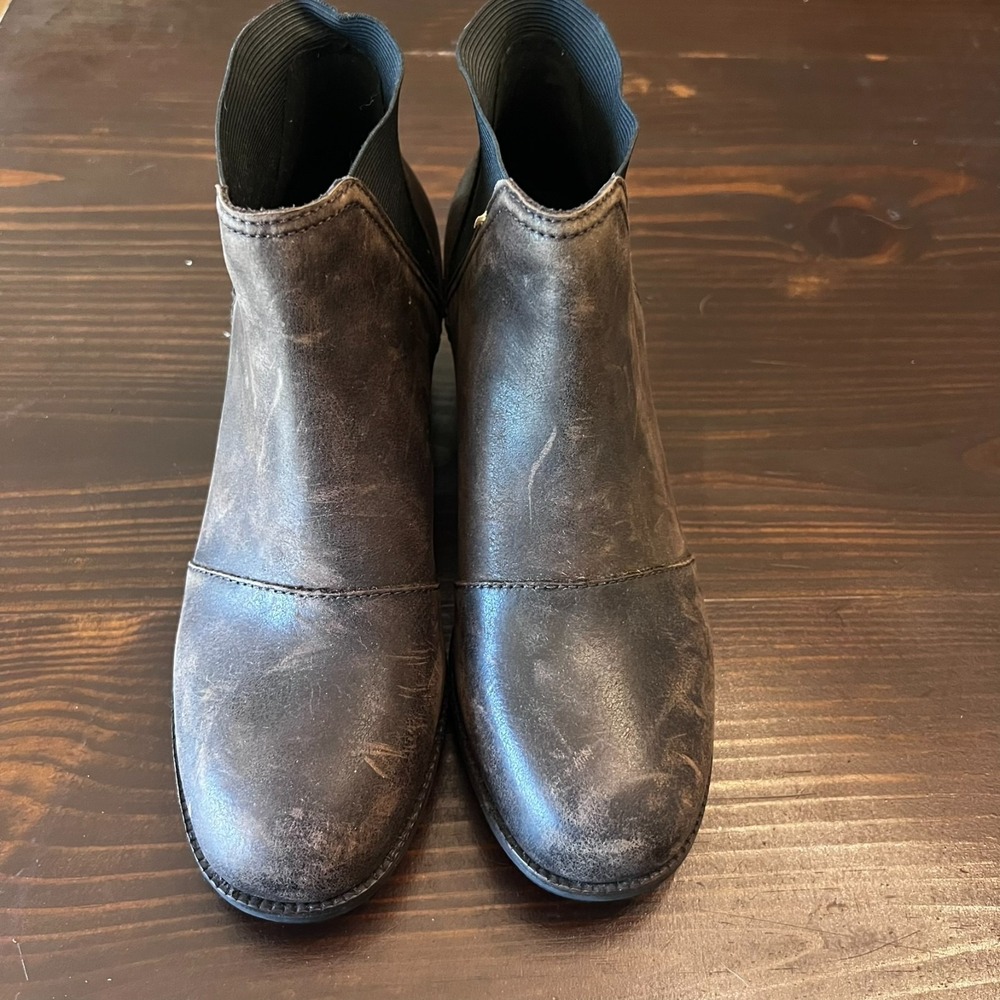 Sorel Womens Brown Waterproof Leather Ankle Chelsea Boots NL3712-205 Size 7.5